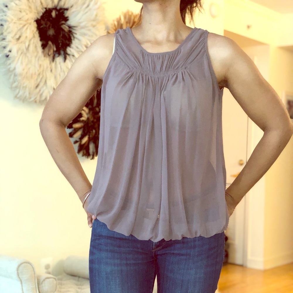 Zara sleeveless transparent top